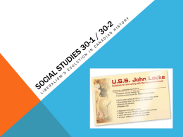 Social Studies 30-1 30-2 liberalism review