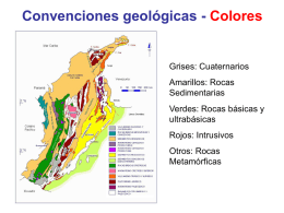 Convenciones geológicas – Unidades litológicas