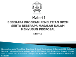 Kebijakan DP2M - Prof.Dr.H.Rully Indrawan