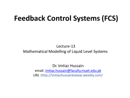 Lecture-13: Mathematical Modelling of Liquid