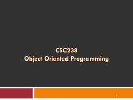 Object Oriented Programming - siti nurbaya ismail