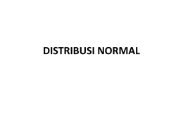 distribusi normal