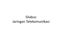 Silabus Jaringan Telekomunikasi - SI-35-02
