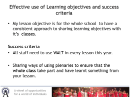 Effective-Use-of-Learning-Objectives-Success