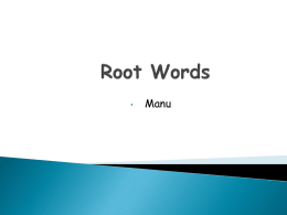 Root Words