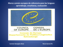 Marco común europeo de referencia para las lenguas: aprendizaje