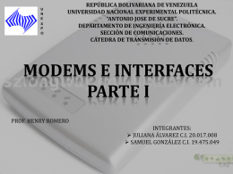 Modems e Interfaces. Parte I - Sistemas de Comunicaciones