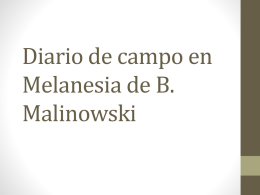Bronislaw Malinowski: Diario de campo en