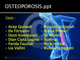 Presentasi Osteoporosis - mulyanipharmaco