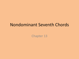 Nondominant Seventh Chords