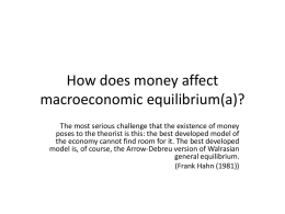 How does money affect macroeconomic equilibrium - TMyPF-UNAM