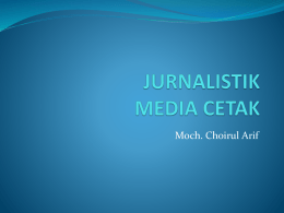 JURNALISTIK MEDIA CETAK