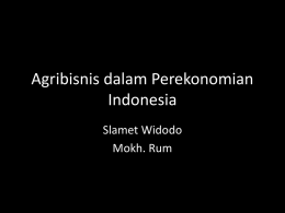Bahan presentasi 1 - Pengantar Agribisnis