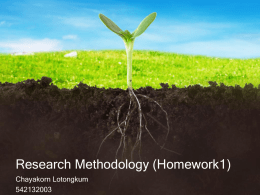 Research Methodology (Homework1)