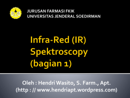 Infra-Red (IR) Spektroscopy Bagian 1