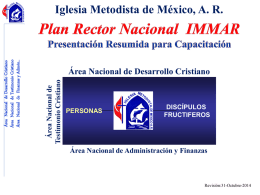 PRESENTACION RESUMIDA PLAN NACIONAL RECTOR IMMAR