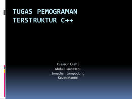 TUGAS PEMOGRAMAN TERSTRUKTUR C++