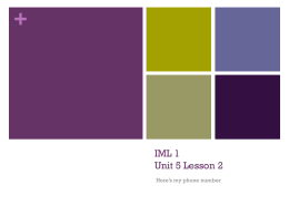 IML 1 Lesson 6 - IML Mandarin 1