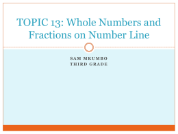 Whole Numbers and Fractions on Number Line