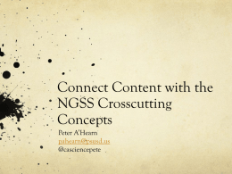 Connect Content with the NGSS Crosscutting Concepts - K