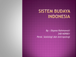 Sistem budaya indonesia