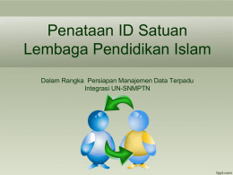 penataanIDSatuanLembagaMadrasah