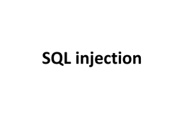 Khái niệm SQL injection