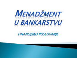 Menadžment u bankarstvu 2