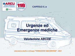 Urgenze ed Emergenze Mediche – Valutazione