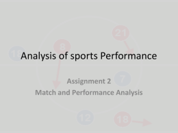 Analysis of sports Performance assignment 2