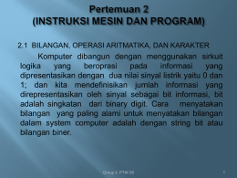Pert.2 Instruksi Mesin dan Program