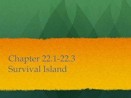 Chapter 22.1-22.3 Survival Island