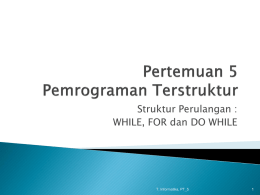 Pertemuan 5 Pemrograman Terstruktur