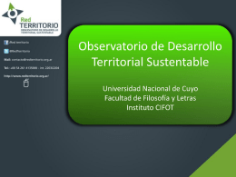 ¿Qué es el Observatorio de Desarrollo Territorial Sustentable?