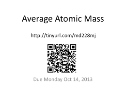 Average Atomic Mass