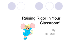 Raising Rigor in your classroom