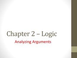 Ch 2 Analyzing Arguments