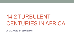 14.2 Turbulent Centuries in Africa