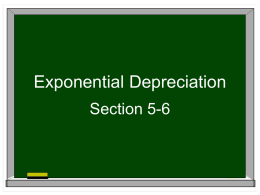 Exponential Depreciation