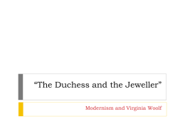 Woolf`s The Duchess and the Jeweller