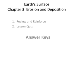 Earth`s Surface Chapter 3