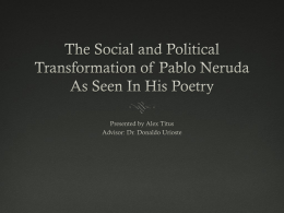 The political and social transformation of Pablo Neruda