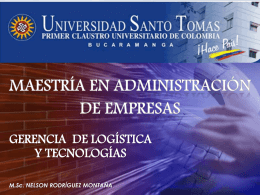 1. SCM, Losgitica e Interrupciones. - Maestría en Administración-USTA