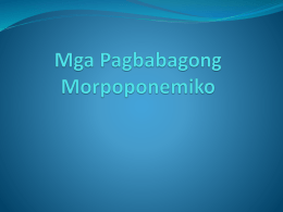 Mga Pagbabagong Morpoponemiko