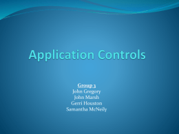 Application Controls