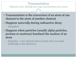 Transmutation, nuclear reactors, fission v. fusion