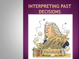 Interpreting past decisions