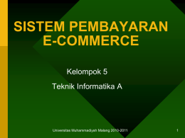 E-COMMERCE - Universitas Muhammadiyah Malang