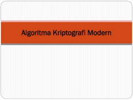 Algoritma Kriptografi Modern(1)