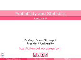 Normal distribution - Erwin Sitompul